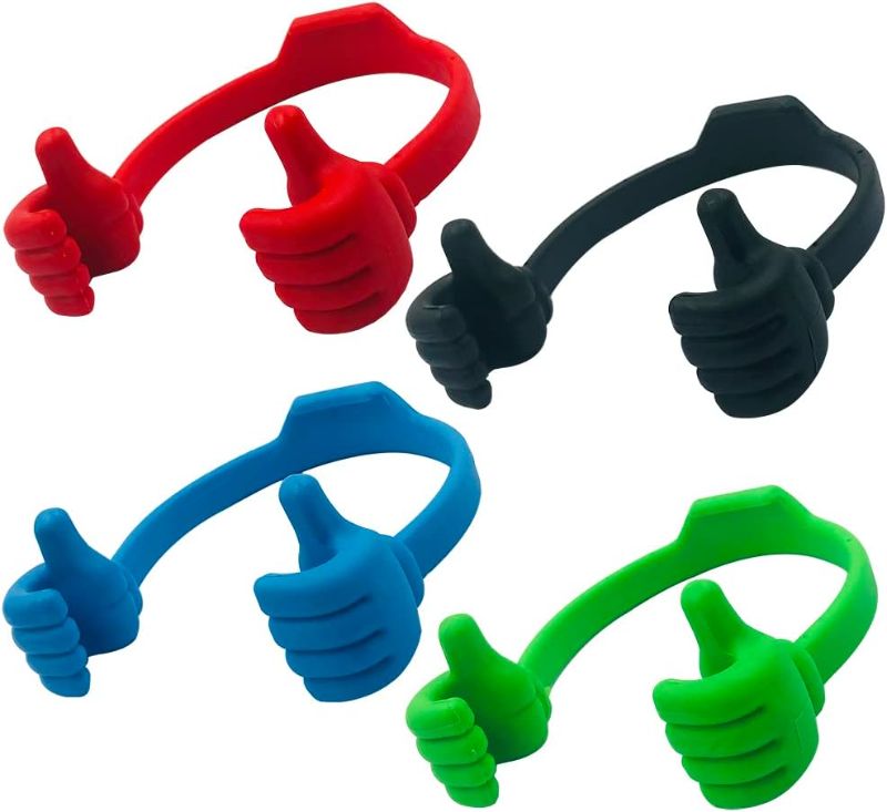 Photo 1 of 2 pack YuCool 4 Packs OK Cell Phone Stands, Adjustable Flexible Cellphone Stand-Black,Blue,Green,Red
