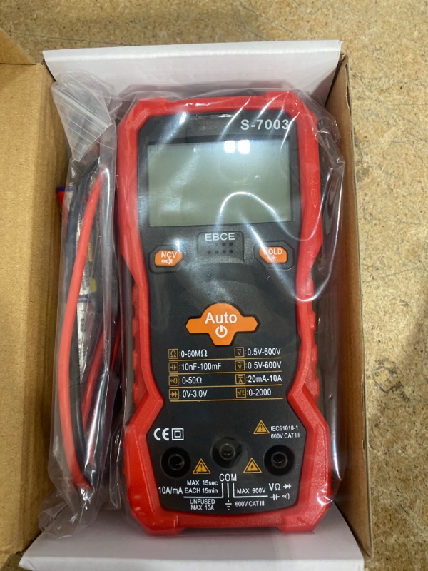 Photo 2 of Tory Carrier 6000 Counts TRMS Digital Multimeter, Volt Meter, Auto-Ranging Ohmmeter Voltage Tester with NCV Function for Measure Voltage Current Resistance Diodes Continuity, Red