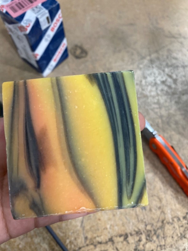 Photo 2 of 360Feel Gobi Gold Charcoal Soap -Psychedelic Artwork- 5oz Castile Handmade Soap bar-Sweet earthy scent with activated charcoal- Essential Oil Natural Soaps- Wedding Gifts-Gift ready