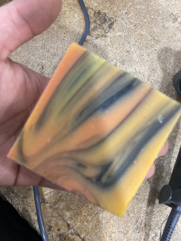 Photo 3 of 360Feel Gobi Gold Charcoal Soap -Psychedelic Artwork- 5oz Castile Handmade Soap bar-Sweet earthy scent with activated charcoal- Essential Oil Natural Soaps- Wedding Gifts-Gift ready