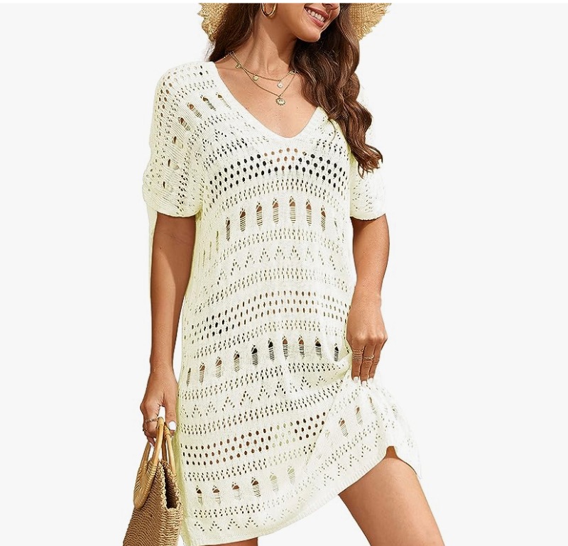 Photo 1 of Chang Yun Swimsuit Coverup for Women Bathing Suit Cover Ups for Swimwear Women Bikini Beach Crochet Oversized Tops
