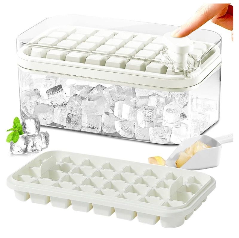 Photo 1 of **STOCK IMAGE FOR SAMPLE**
Ice Cube Tray with Lid for Freezer 64 Nuggets Ice Cubes Silicone Ice Tray with Storage Bin
