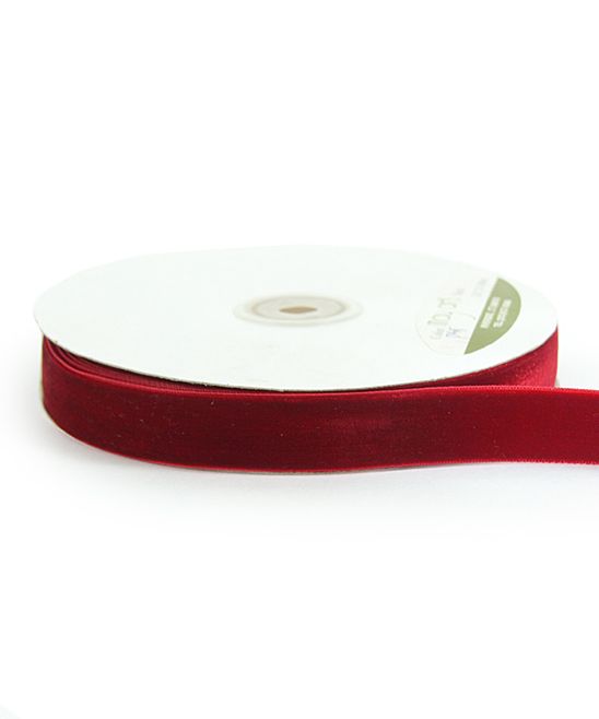 Photo 1 of 0.75'' Burgundy Velvet Ribbon
