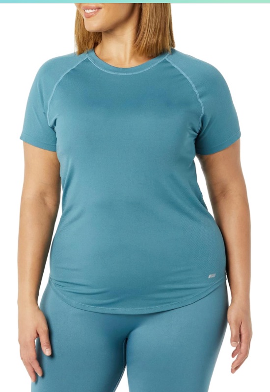 Photo 1 of Amazon Essentials Women's Active Seamless Slim-Fit Short-Sleeve T-Shirt