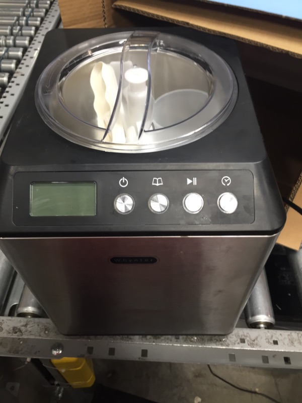 Photo 2 of [FOR PARTS] Whynter ICM-201SB Upright Automatic Ice Cream Maker 2 Quart Capacity Built-in Compressor