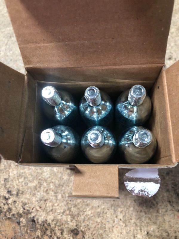 Photo 1 of PRO BIKE TOOL Threaded CO2 Cartridges for Tire Inflator - Quick Air Refill for Road and Mountain Bike - CO2 Bike Tire Inflator Compatible with Threaded Connection - Pack of 5 16g Threaded 12 Pack