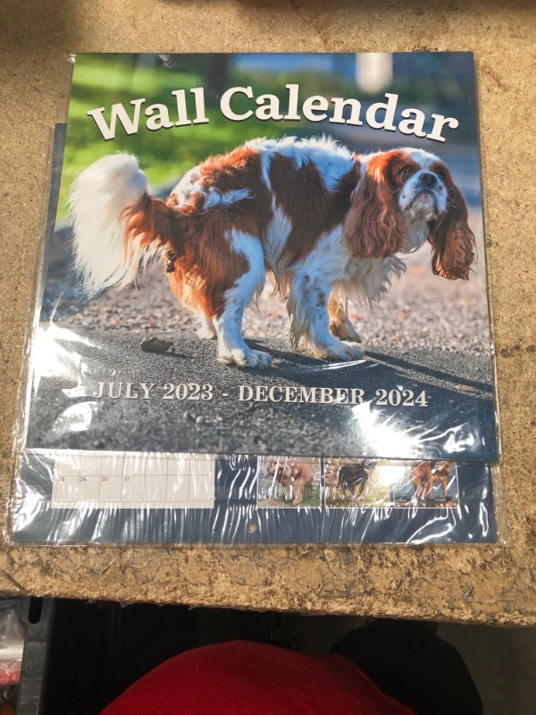 Photo 2 of 2 PACK Calendar 2023-2024 - Pooping Dogs Calendar from July 2023 to December 2024, 18 Monthly Calendar Planner, Wall Calendar 2023-2024, Funny Calendar Gag Gifts for Family, Friends