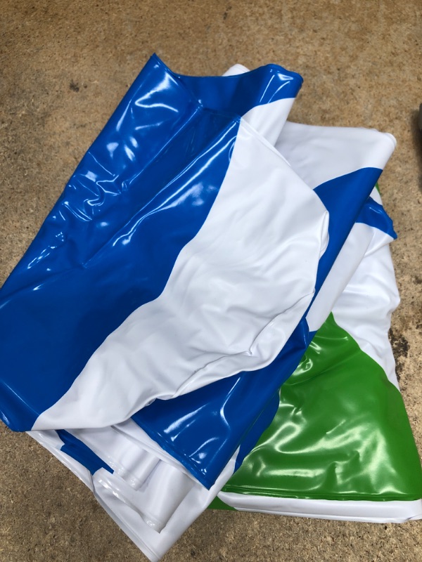 Photo 2 of 2 PCS INFLATABLE POOL FLOAT, GREEN, BLUE, WHITE 