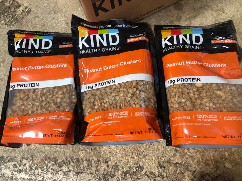 Photo 1 of BB 07/06/2023 *** Kind Healthy Grains Clusters- 11 Oz (Pack of 3) Peanut Butter