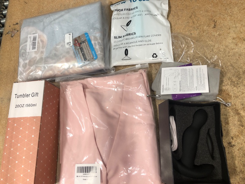 Photo 1 of 5 ITEMS, ADULT TOY, BLOUSE, TUMBLER , TOWEL, PET HAIR REMOVER BUNDLE