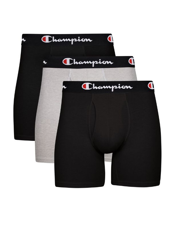 Photo 1 of Champion Adult Mens 3-Pack Everyday Comfort Boxer Briefs Sizes S-2XL
