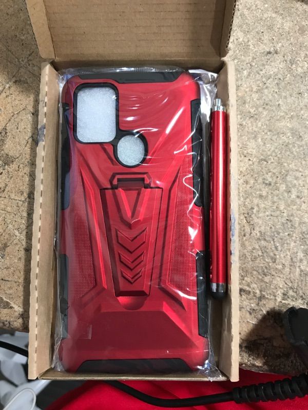 Photo 1 of Bundle of 2
for BLU G91 Case/BLU V91 Case, with Tempered Glass Screen Protector Heavy Duty Protection Technology Built-in Kickstand Rugged Shockproof Protective Phone Case for BLU G91 / V91