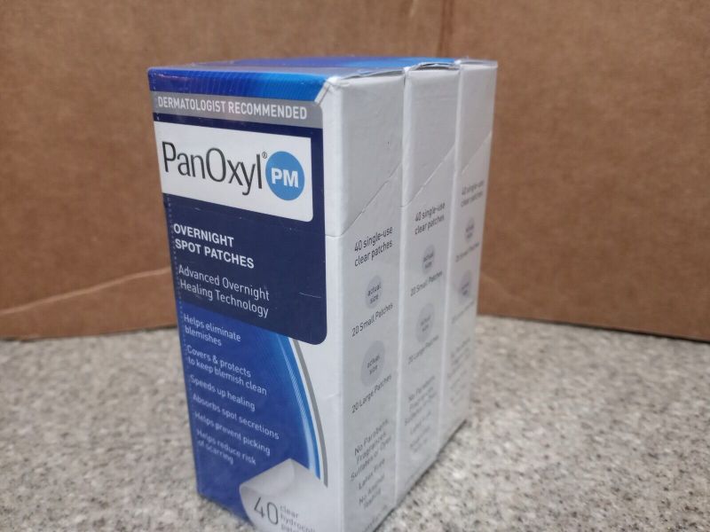 Photo 1 of 3 Pack PanOxyl PM Overnight Spot Patches 40(x3) Single Use Clear Patches NEW
