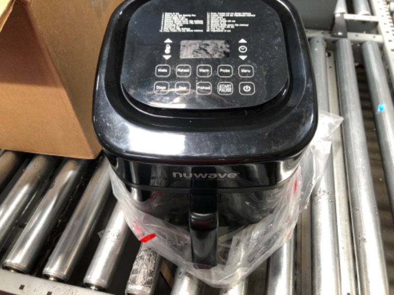 Photo 2 of Nuwave Brio 7-in-1 Air Fryer, 7.25-Qt with One-Touch Digital Controls, 50°- 400°F Temperature Controls in 5° Increments, Linear Thermal (Linear T) for Perfect Results, Black
