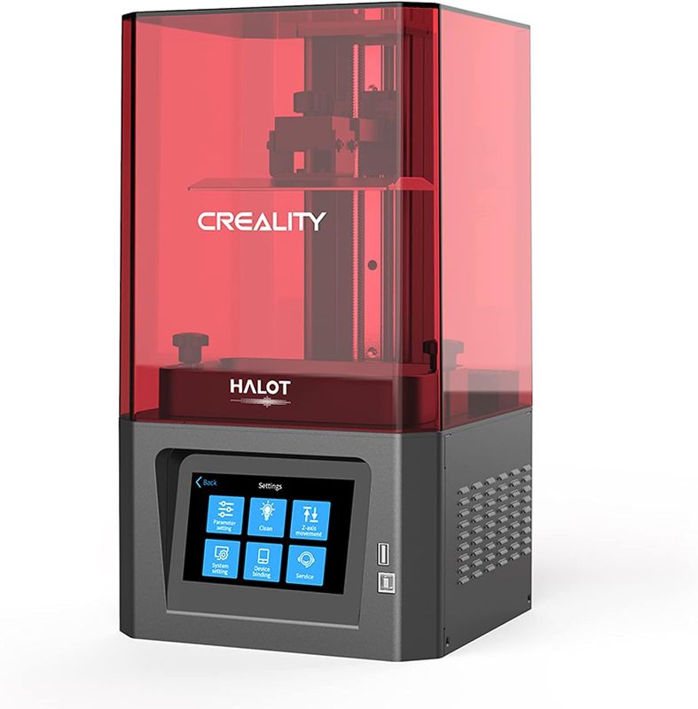 Photo 1 of Creality HALOT-ONE Resin 3D Printer with High Precise Integral Light Source, CL-60 SLA 3D Printer with 2K Mono LCD Screen WiFi Function Dual Cooling & Filtering Systems Print Size 127x80x160mm
*********needs repairs************
