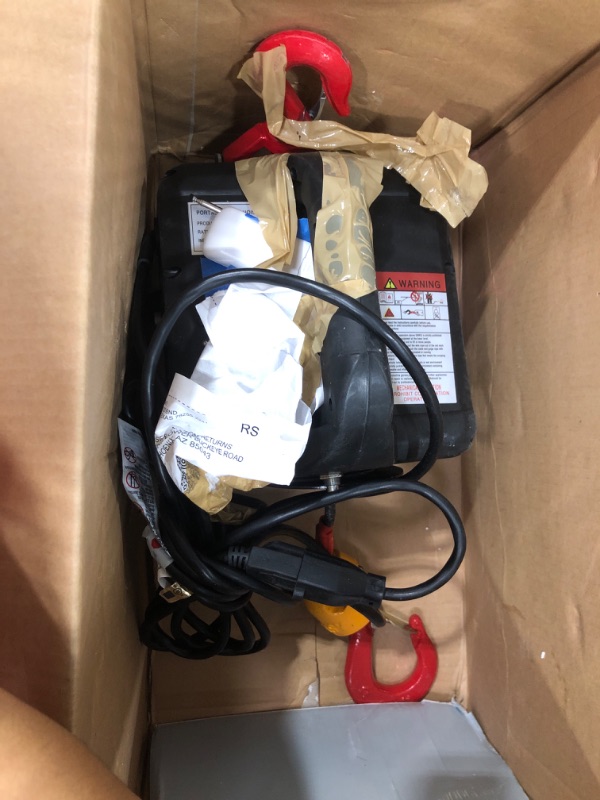 Photo 1 of ***PARTS ONLY **** NEWTRY 3 in 1 Electric Hoist Winch 660lb, 16ft/min Manual|Cable|Wireless Remote Control, 38ft Portable Power Electric Lift with Sling Strap for Lifting Small Engines, Bicycles, Groceries 660lb, 110V