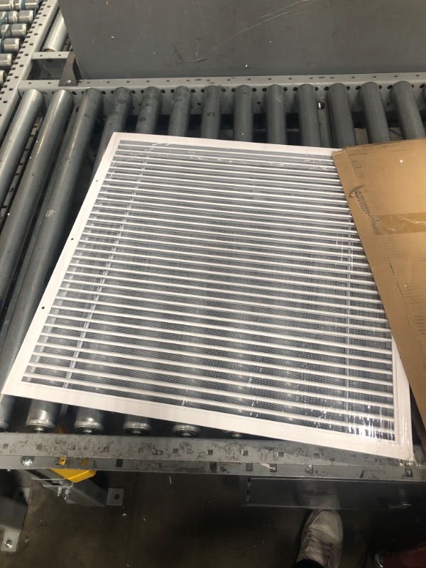 Photo 2 of 22.5"w X 22.5"h Return Air Vent Cover, Hon&Guan Aluminum Alloy Shed Vents for Interior Doors, Cold Air Return Vent Cover [Outer Dimensions: 24”x 24”h]. 24" x 24" Aluminum Alloy