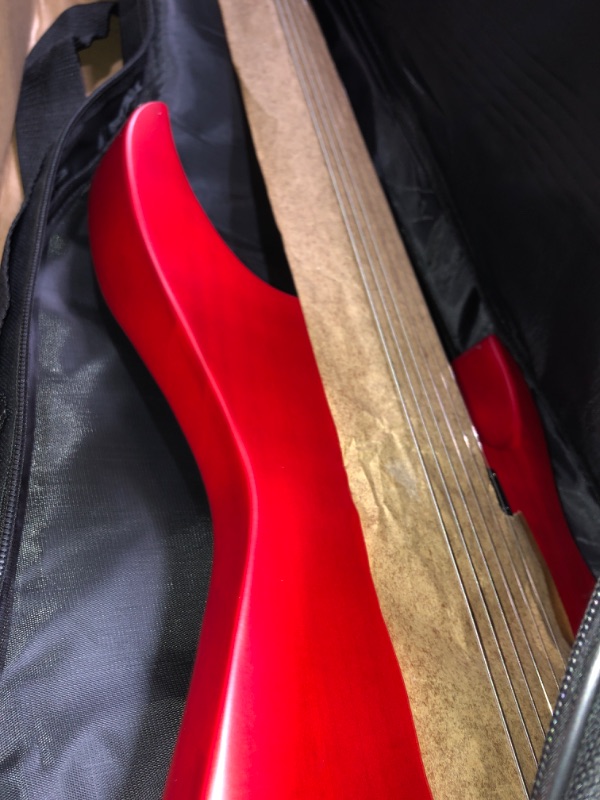 Photo 2 of 39 Inch Full Size Electric Guitar, Asmuse Solid Body Dinky Electric Guitar, HH Pickups 6 Strings Electric Guitar for Beginner Starter Red