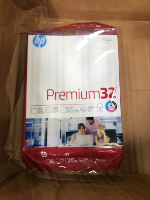 Photo 2 of HP Paper Printer | 8.5 x 11 Paper | Premium 32 lb | 1 Ream - 500 Sheets | 100 Bright | Made in USA - FSC Certified | 113100R 1 Ream | 500 Sheets Premium32