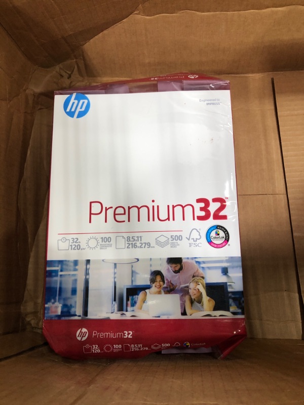 Photo 2 of HP Paper Printer | 8.5 x 11 Paper | Premium 32 lb | 1 Ream - 500 Sheets | 100 Bright | Made in USA - FSC Certified | 113100R 1 Ream | 500 Sheets Premium32