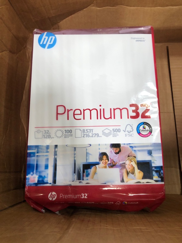 Photo 2 of HP Paper Printer | 8.5 x 11 Paper | Premium 32 lb | 1 Ream - 500 Sheets | 100 Bright | Made in USA - FSC Certified | 113100R 1 Ream | 500 Sheets Premium32