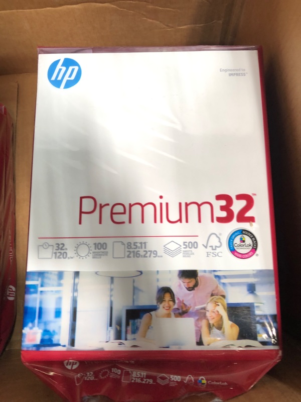 Photo 2 of HP Paper Printer | 8.5 x 11 Paper | Premium 32 lb | 1 Ream - 500 Sheets | 100 Bright | Made in USA - FSC Certified | 113100R 1 Ream | 500 Sheets Premium32