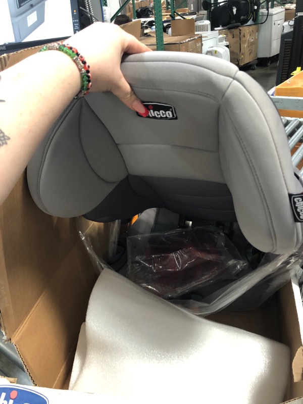 Photo 1 of Chicco KidFit ClearTex Plus 2-in-1 Belt-Positioning Booster Car Seat, Backless and High Back Booster Seat, for Children Aged 4 Years and up and 40-100 lbs. | Drift/Grey KidFit Plus with ClearTex® No Chemicals Drift/Grey