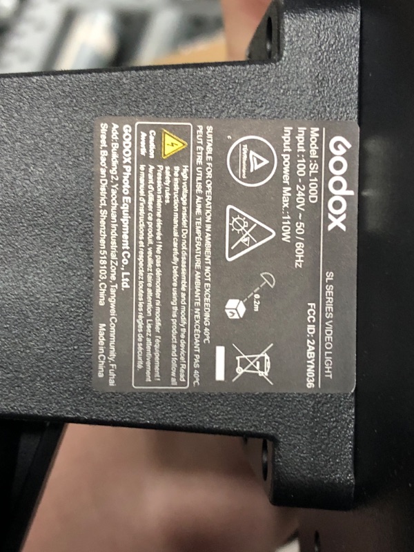 Photo 1 of Godox SL100D LED Video Light, with Godox RC-A6 Remote Controller, 100W 5600K 32,100Lux @1M CRI 96+ Daylight LED Continuous Light, 8 FX Effects Studio LED Light with Bowens Mount