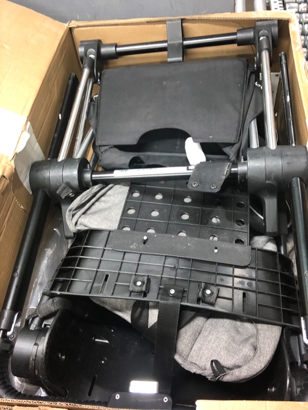 Photo 2 of (USED AND MISSING PIECES) Cybex Priam 3 Complete Stroller, One-Hand Compact Fold, Reversible Seat, Smooth Ride All-Wheel Suspension, Extra Storage, Adjustable Leg Rest, Manhattan Grey with Chrome Black Frame Manhattan Grey Chrome/Black Frame