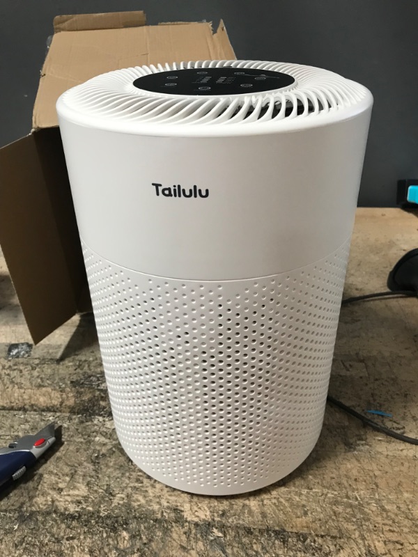 Photo 1 of Air Purifier for Bedroom, H13 True HEPA Air Purifier for Home Large Room Up to 1722ft², with Night Light, Sleep Mode for Allergies Pets Dust Smoke Pollen Dander Hair Smell and Dog Odor Ice-Blue