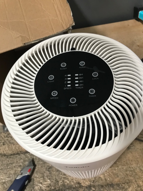 Photo 3 of Air Purifier for Bedroom, H13 True HEPA Air Purifier for Home Large Room Up to 1722ft², with Night Light, Sleep Mode for Allergies Pets Dust Smoke Pollen Dander Hair Smell and Dog Odor Ice-Blue