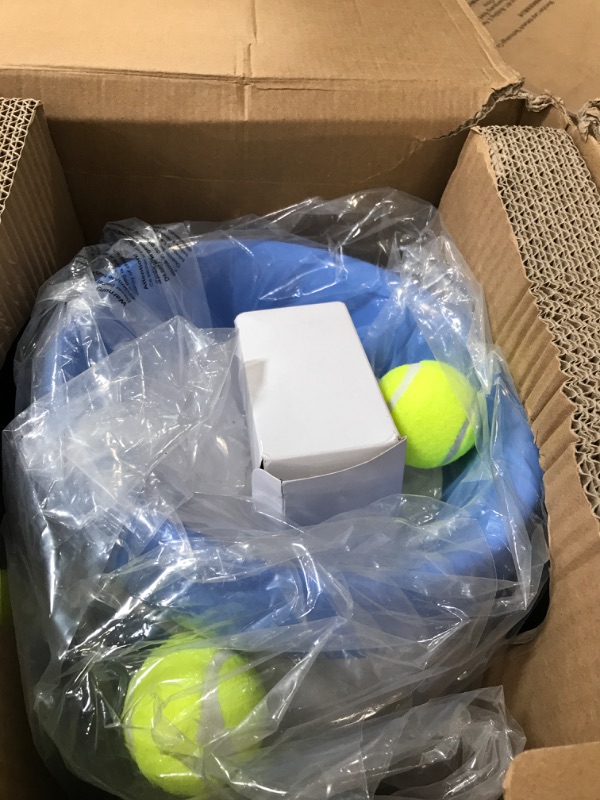 Photo 1 of PetPrime Dog Automatic Ball Launcher Dog Interactive Toy Dog Fetch Toy Pet Ball Thrower Throwing Game 3 Tennis Balls Tennis Ball Launcher for Dogs Included Launch Distance 10-30ft