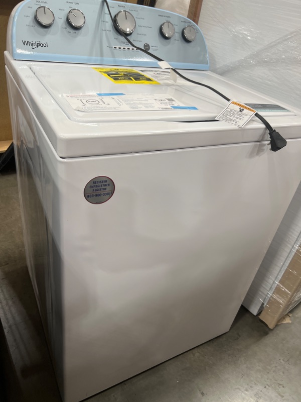 Photo 6 of Whirlpool 3.5-cu ft High Efficiency Agitator Top-Load Washer (White)