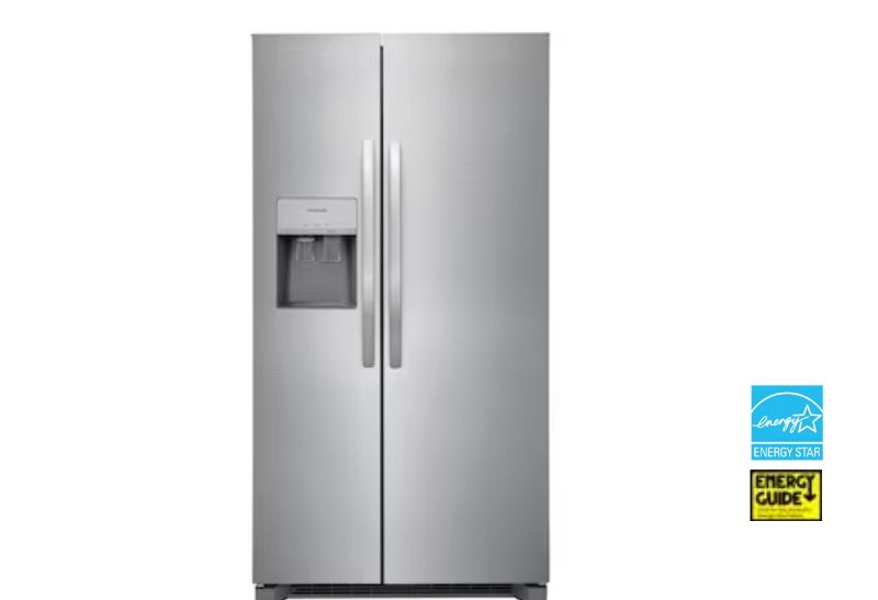 Photo 1 of Frigidaire 25.6-cu ft Side-by-Side Refrigerator with Ice Maker (Fingerprint Resistant Stainless Steel) 