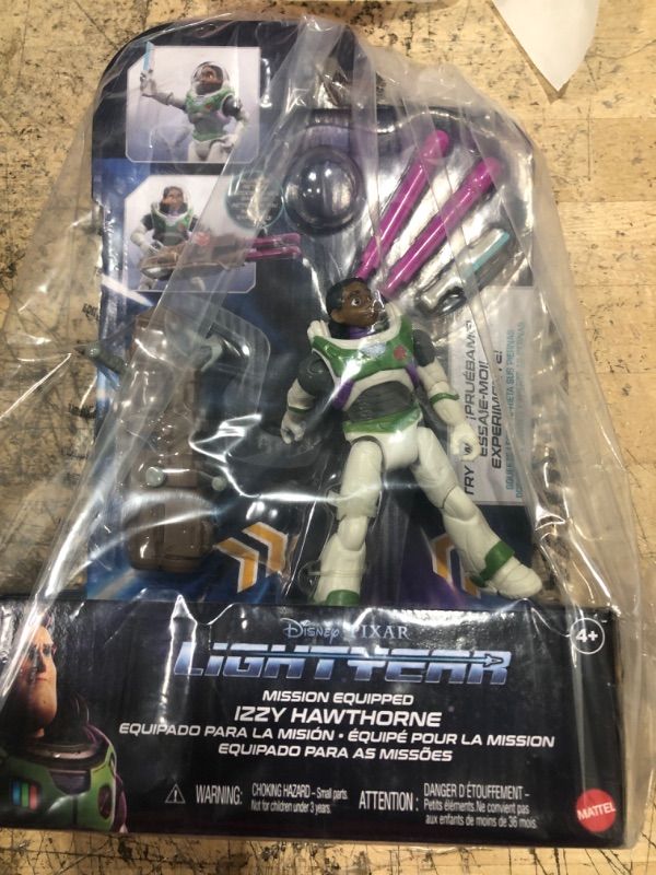 Photo 2 of Mattel Lightyear Toys Action Figure with Laser Strike Motion & Accessories, 5-in Scale Mission Equipped Izzy Hawthorne