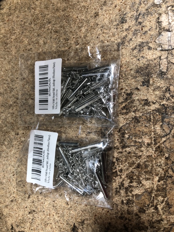 Photo 2 of 10Pcs Multi Strand Slide Tube Clasps multylayers Connector for Necklace Jewelry Findings (Rhodium Plated)-- 2 ITEMS 