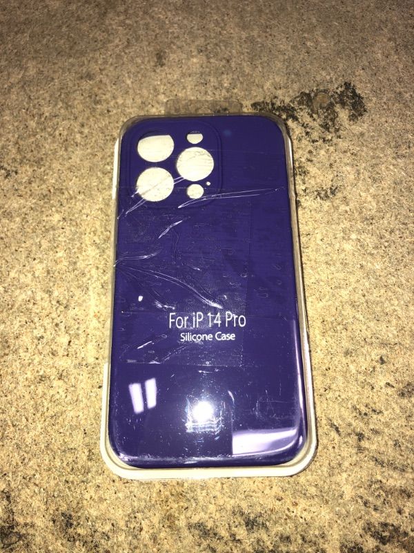 Photo 1 of ** Set of 2 - JINYUDA Liquid Silicone Case for iPhone 14 Pro, Anti-Fingerprint, Camera Covered, Soft Microfiber Lining, 3-Layer Updated Full Body Protective, Slim Shockproof Case (Violet)
