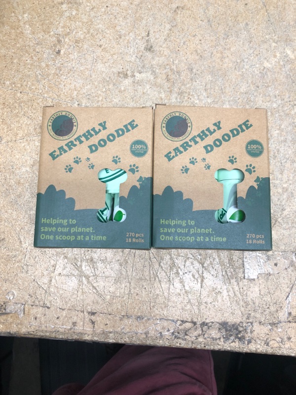 Photo 2 of 2 PACK OF EARTHLY DOODIE Dog Poop Bags, Pet Waste, Pet Supplies, Dog Poop Clean-Up, Leak Proof Pet Product