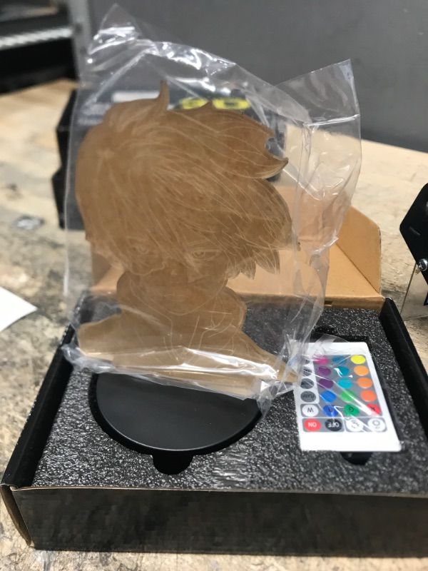 Photo 1 of Cute My Hero Academia Shoto Todoroki Fire Ice Japan Anime Character 3D LED Room Decor Table Lamp with Remote 7 Colors Boku No Cross My Body Visual Sleep Night Light Birthday Xmas Gifts for Kids