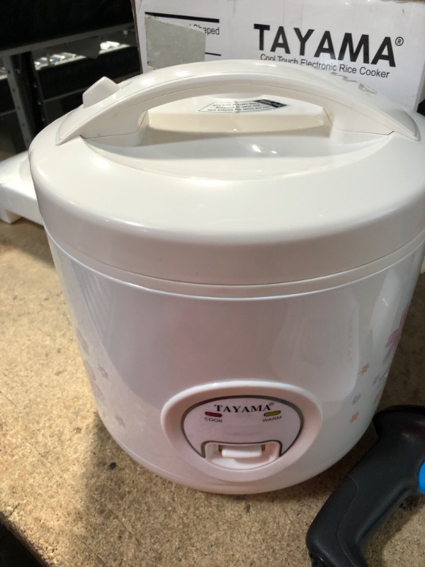 Photo 3 of 20-Cup White Rice Cooker with Steamer and Non-Stick Inner Pot