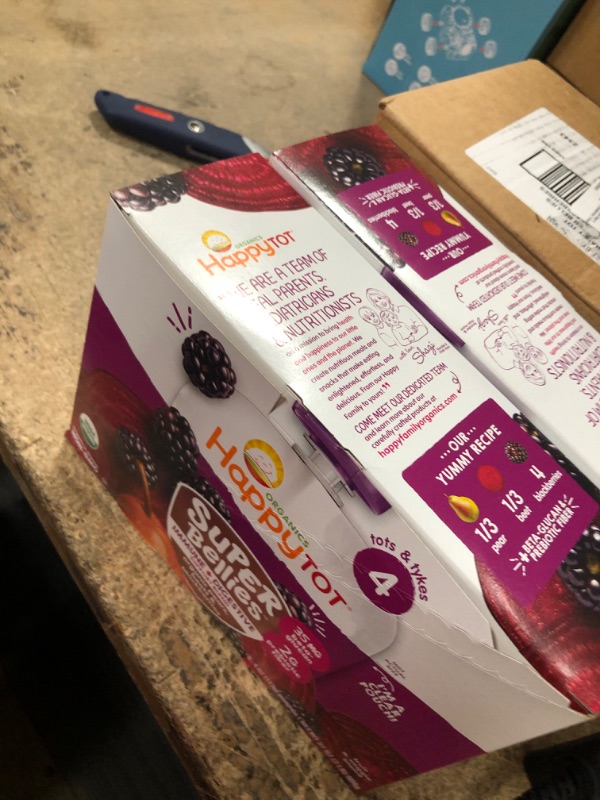 Photo 2 of **EXPIRES MAR 2024** Happy Tot Organics Super Bellies Stage 4, Organics Pears, Beets & Blackberries, 4 Ounce Pouch (Pack of 16)