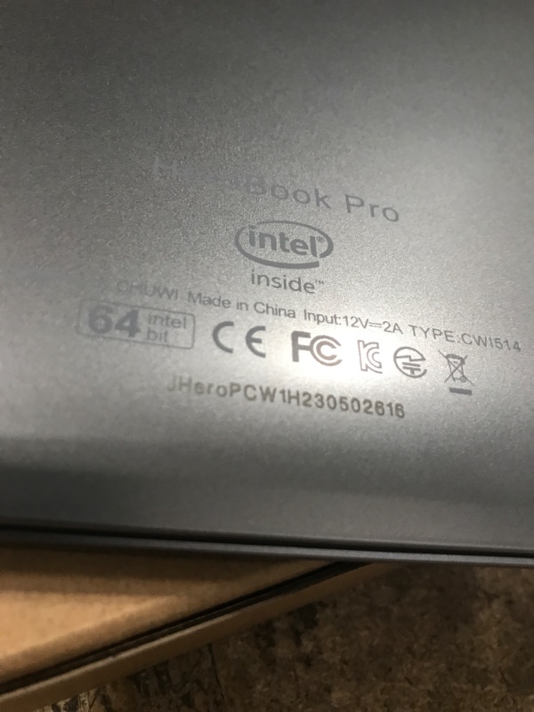 Photo 6 of CHUWI HeroBook Pro 14.1'' Laptop, 8GB RAM 256GB SSD, Windows 11 Laptop, 1TB SSD Expand, Intel Celeron N4020(up to 2.8GHz), 2K FHD IPS Display, Ultra Slim, Mini-HDMI, 5G WiFi, BT4.2, Webcam,TF Card Space Gray