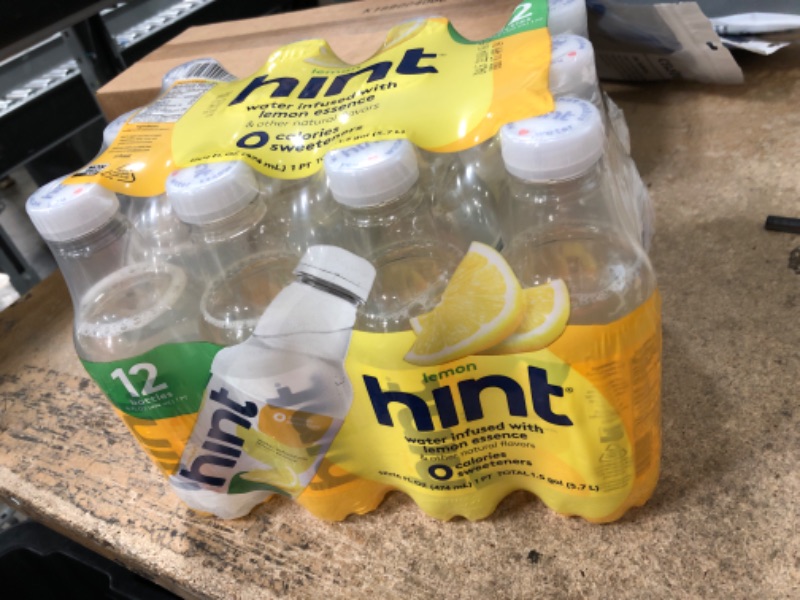 Photo 2 of **bets by april 2024!! FLAVORED WATER, LEMON, 16 OZ BOTTLE, 12 BOTTLES/CARTON