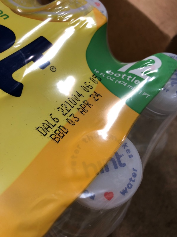 Photo 3 of **bets by april 2024!! FLAVORED WATER, LEMON, 16 OZ BOTTLE, 12 BOTTLES/CARTON