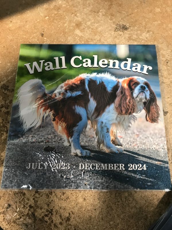Photo 1 of Calendar 2023-2024 - Pooping Dogs Calendar from July 2023 to December 2024, 18 Monthly Calendar Planner, Wall Calendar 2023-2024, Funny Calendar Gag Gifts for Family, Friends