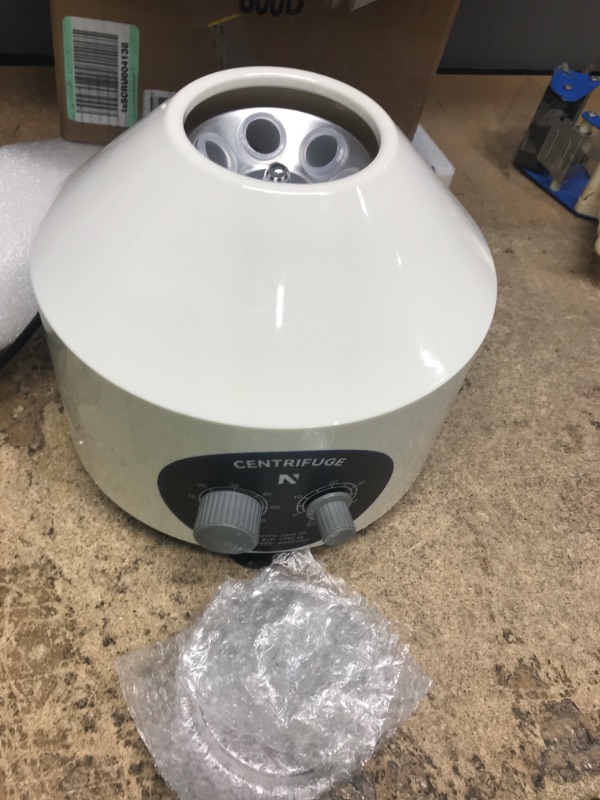 Photo 2 of NEWTRY Electric Centrifuge Machine Desktop Lab Benchtop Centrifuges with Timer and Speed Control 4000rpm Capacity 20ml×6 800D 110V US Plug, 60HZ 110V US Plug, 60HZ