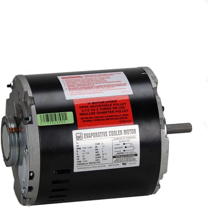 Photo 1 of (PARTS ONLY)  Dial 2-Speed 1/2 HP 115- Volt Permanently Lubricated Evaporative Cooler Motor
