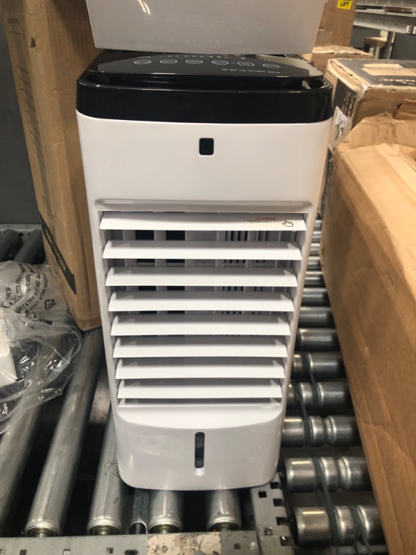 Photo 4 of 24" Evaporative Air Cooler & Mini Portable Air Conditioner, Personal AC Cooling Fan for Room Office Camping, Mini Portable Air Conditioner Ice Cubes