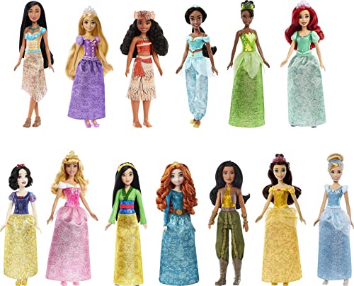 Photo 1 of Disney Princess Toys, 13 Princess Fashion Dolls with Sparkling Clothing and Accessories, Inspired by Disney Movies, Gifts for Kids [Amazon Exclusive]
