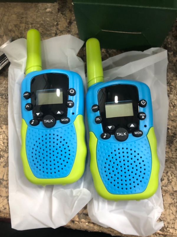 Photo 2 of Walkie Talkies for Kids - 22 Channels - 3 Miles Range Kids Walkie Talkie for Kids | Walkie Talkie Kids Toys for Kids | Girl Toys for Girls Toys | Boy Toys for Boys Toys | Kids Walkie Talkies 2 Pack Blue